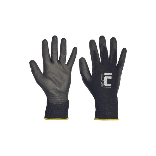 [CV599090] Rukavice pletené, bezešvé, polyester. Bunting Black Evolution, vel. S 9/L