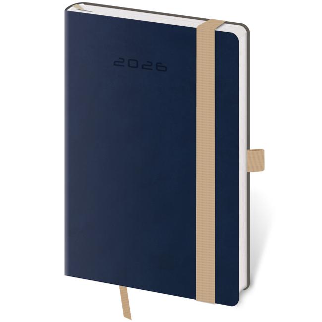 [DF436-11] Flexies týdenní kapesní diář A6 9x14cm tmavomodrý 2026