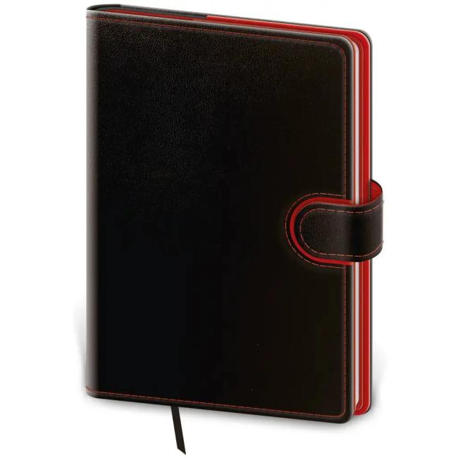 Diář Flip týdenní A5 14,3x20,5cm - černo/červený 2026