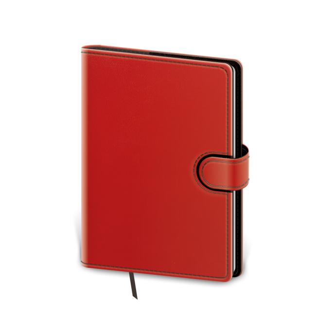 Diář Flip denní B6 12x16,5cm - červeno/černý 2026