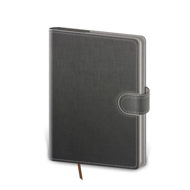 Diář Flip denní B6 12x16,5cm - šedý/šedý 2026