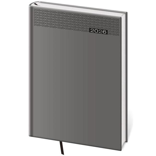 Gommato týdenní diář B5 17x24 cm šedý 2026