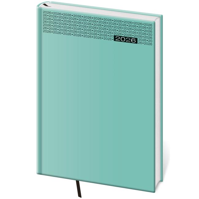 Diář Gommato denní A5 14,3x20,5 cm tyrkysový 2026