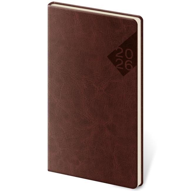 [DN426-5] Diář Nebrasca týdenní kapesní anglická červená 2026