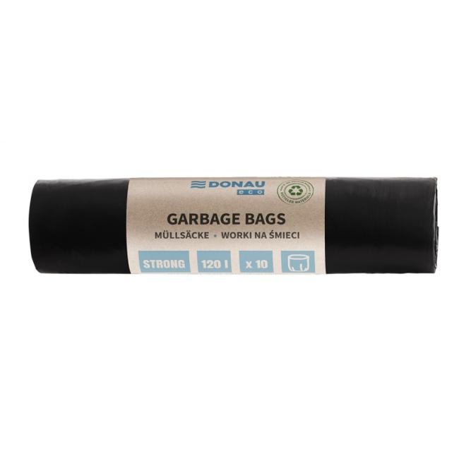 [DO143205] Pytle DONAU ECO strong, 120 ℓ, 35 mic, 10 ks, černé, LDPE