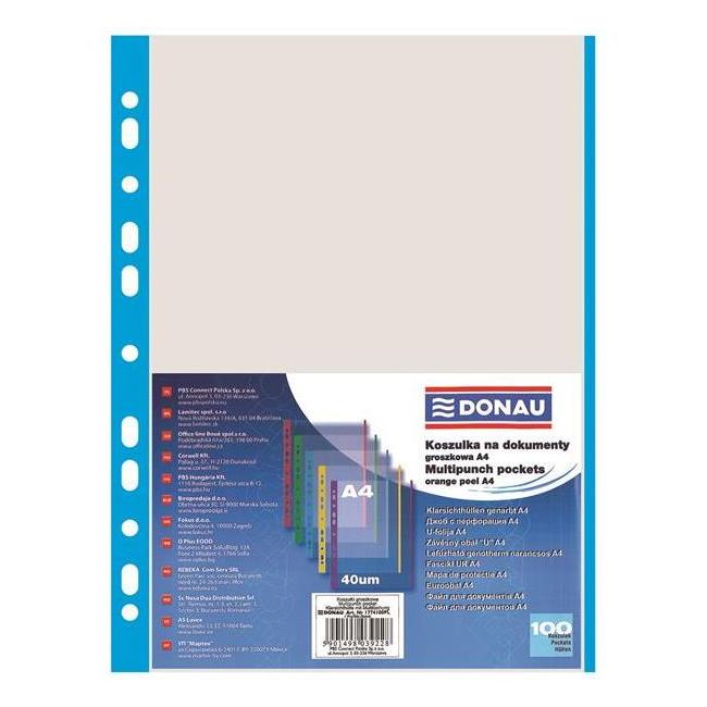 [DO177410] Euroobal DONAU A4 40mic s modrým okrajem 100ks