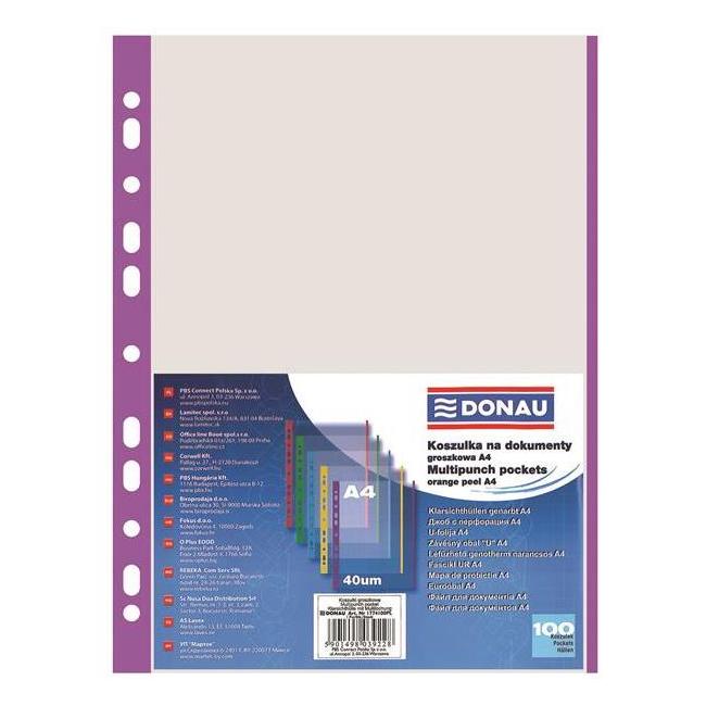 Euroobal DONAU A4 40mic s fialovým okrajem 100ks
