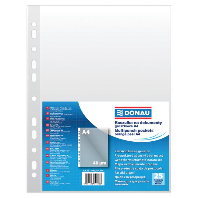 [DO177925] Euroobal Donau A4 matný 40mic v sáčku 25 ks v bal.