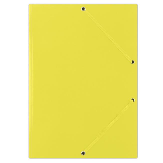 Kartonový obal lesklý s gumičkou DONAU žlutý