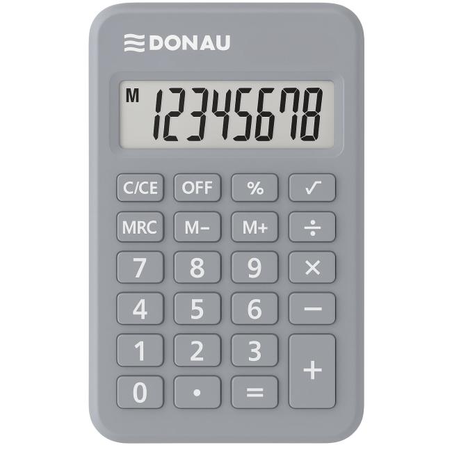 [DO208213] Kalkulačka Donau Tech K-DT2082 šedá