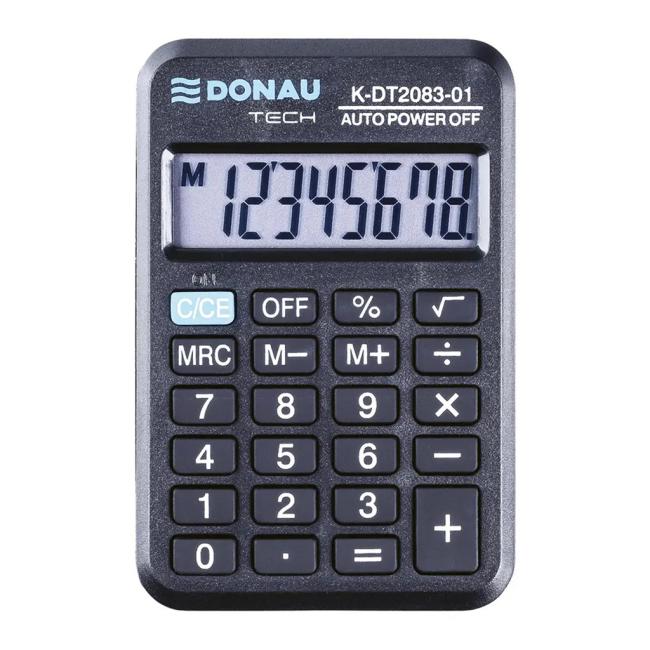 [DO208301] Kalkulačka Donau Tech K-DT2083-01 kapesní černá