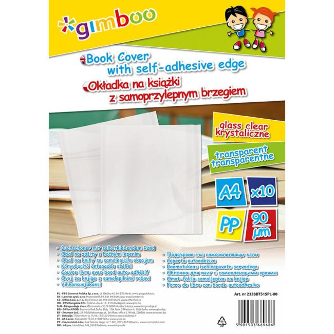 Obaly na sešity Gimboo A4 samolepící, 30,5 x 54cm, 90mic