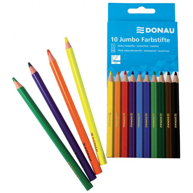 Barvičky DONAU Jumbo, sada 10 ks