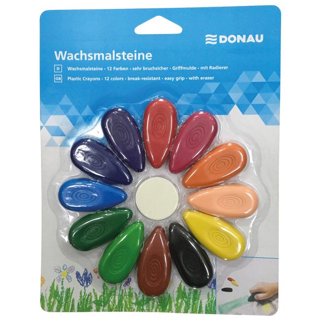 [DO330205] Plastové Voskovky DONAU 12 ks na blistru