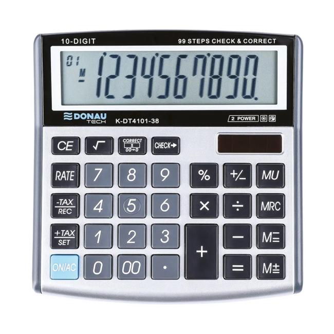 [DO410138] Kalkulačka Donau Tech K-DT4101 stříbrná
