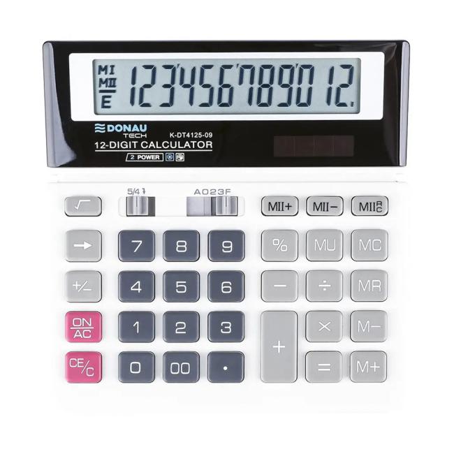 [DO412509] Kalkulačka Donau Tech K-DT4125 bílá