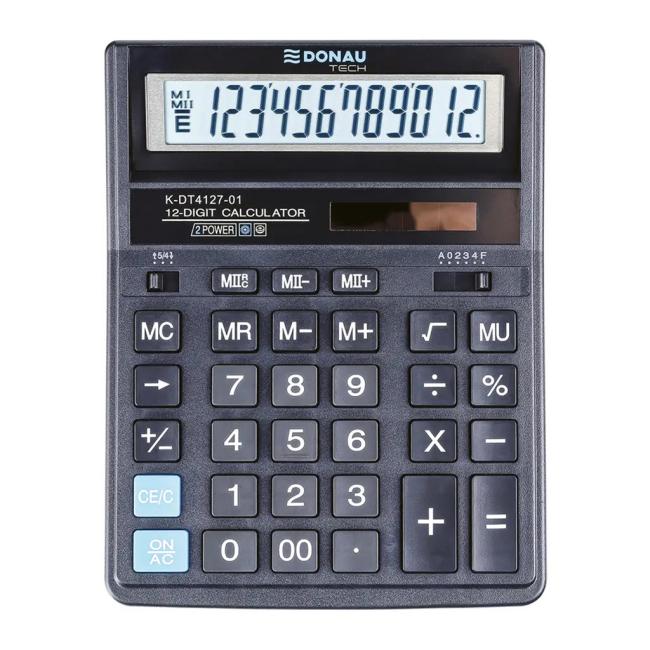[DO412701] Kalkulačka DONAU TECH K-DT4127-01 stolní černá