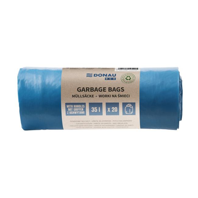 Pytle zavazovací DONAU ECO 35 ℓ, 25 mic, 20 ks, modré