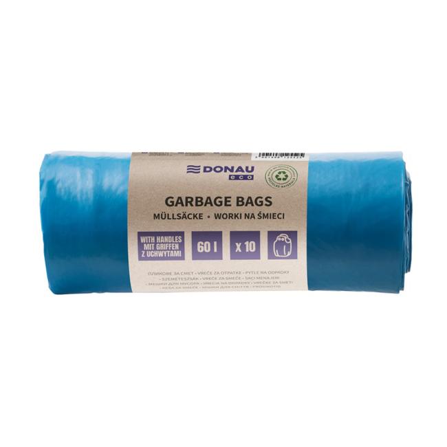 Pytle zavazovací DONAU ECO 60 ℓ, 30 mic, 10 ks, modré