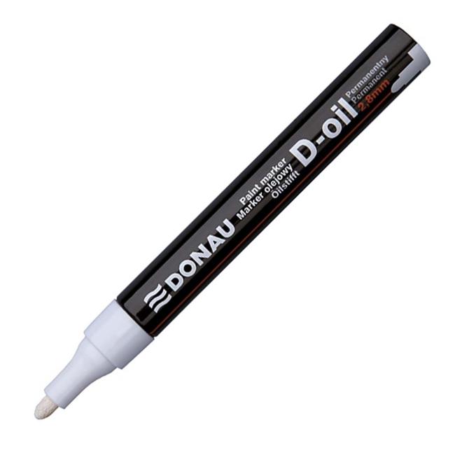 Popisovač lakový 2,8 mm Donau D-OIL bílý