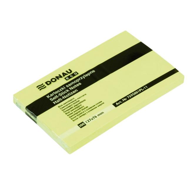 [DO759511] Samolepící bloček DONAU ECO žlutý 76x127mm