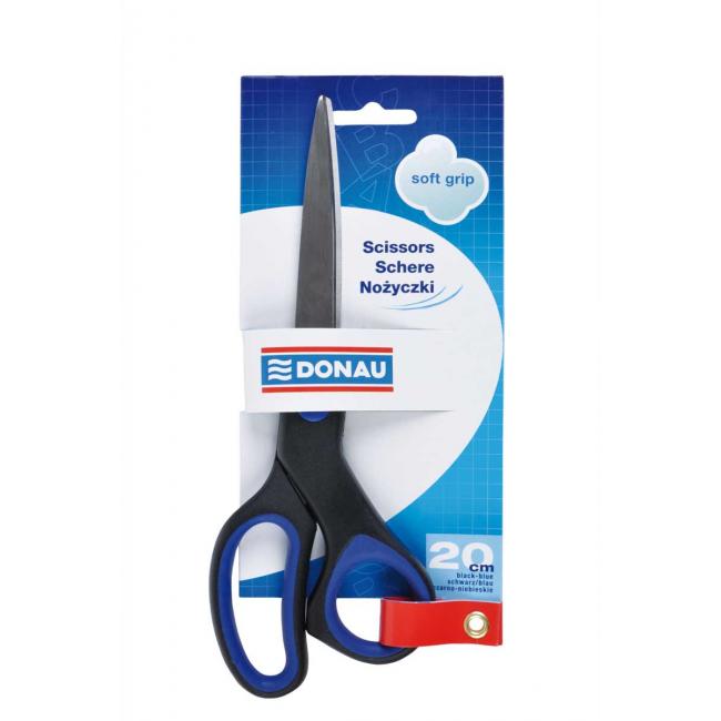 [DO792010] Nůžky DONAU Soft grip 20cm modré