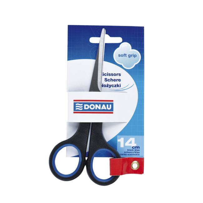 [DO793210] Nůžky DONAU Soft grip 14cm modré