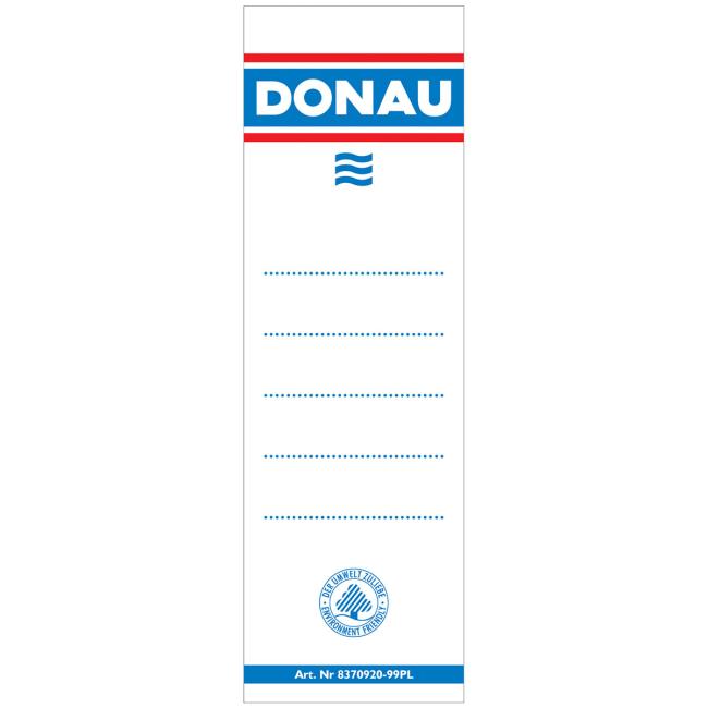 Štítek zádový násuvný pro pořadače 48x153mm bílý