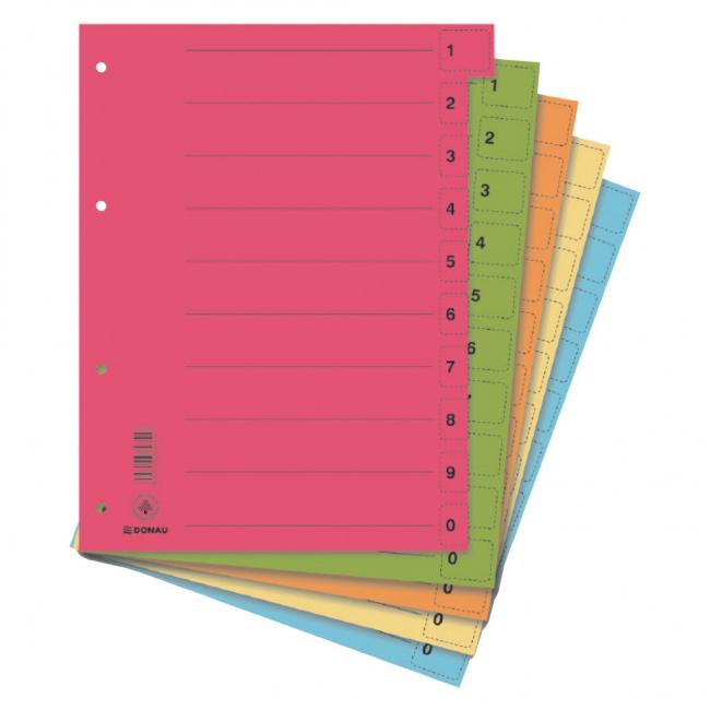 Kartonový rozřazovač DONAU odtrhávací mix barev