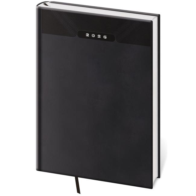 Diář Print classic denní A4 21x29,7cm černý 2026