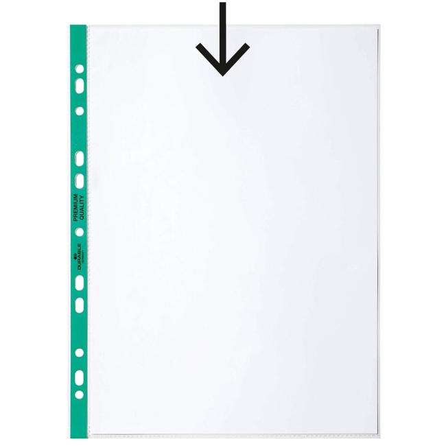 [DU111325] Euroobal DURABLE A4 90mic se zeleným okrajem 100ks