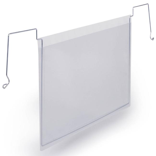 [DU118419] Závěsná kapsa s drátěným věšákem na šířku A5, 50ks, transparentní Kapsa s drátěným závěsem A5