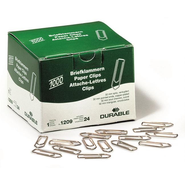 [DU120924] Spisové spony DURABLE 32mm měděné 1000ks