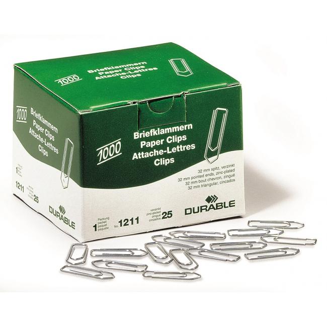 [DU121125] Spisové spony DURABLE 32mm zinkové 1000ks