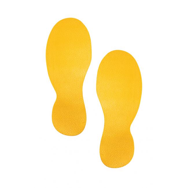 Podlahové značení 'STOPY', žluté, 5 párů