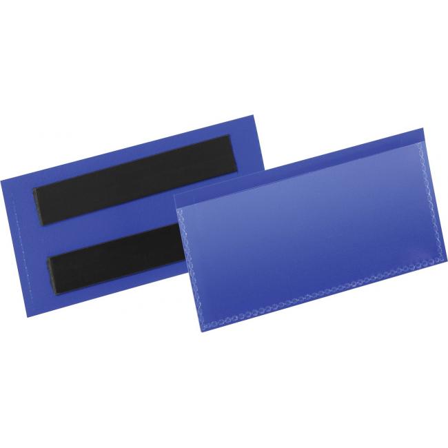 Magnetická kapsa na štítek 100 x 38 mm 50 ks modrá