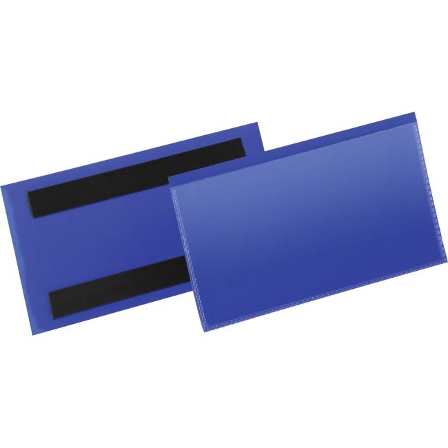Magnetická kapsa na štítek 150 x 67 mm 50 ks modrá