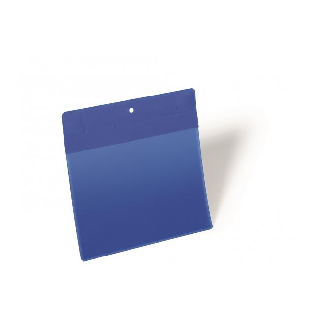 Magnetická kapsa na štítek 210 x 148 mm na šířku 10 ks modrá