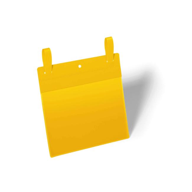 Kapsa na štítek s pásky 210 x 148 mm na šířku 50 ks žlutá