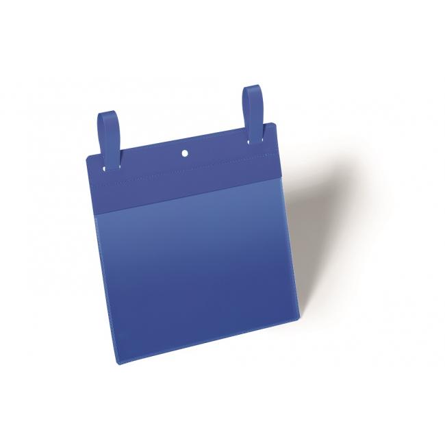 Kapsa na štítek s pásky 210 x 148 mm na šířku 50 ks modrá