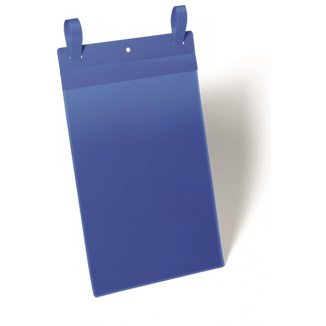 Kapsa na štítek s pásky 210 x 297 mm na výšku 50 ks modrá