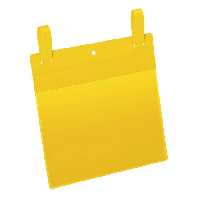 Kapsa na štítek s pásky 297 x 210 mm na šířku 50 ks žlutá