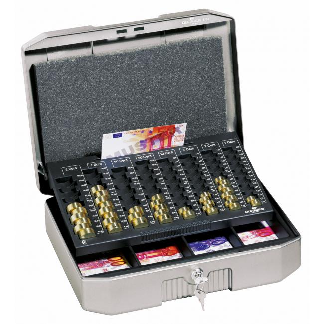 [DU178257] Euro-pokladnička DURABLE EUROBOXX 352x120x276mm stříbrná