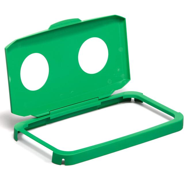 [DU180949] Výklopné víko s otvory na láhve na koš DURABIN 60 zelené