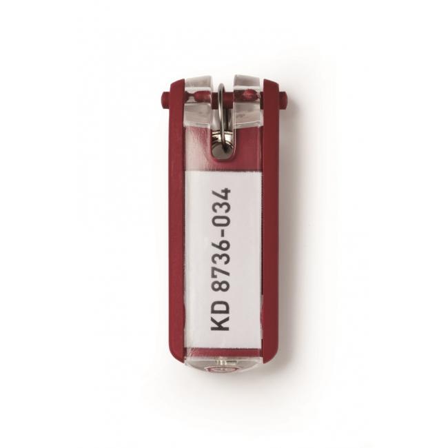 [DU195703] Jmenovky na klíče DURABLE KEY CLIP červené 6ks