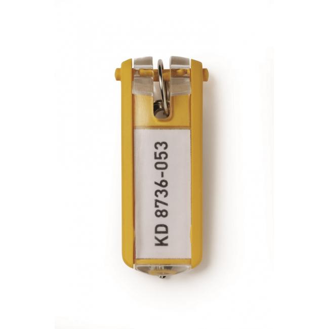 [DU195704] Jmenovky na klíče DURABLE KEY CLIP žluté 6ks