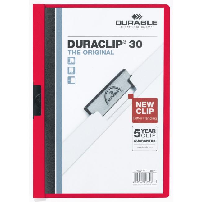 Obal s klipem DURACLIP Original 30 červený