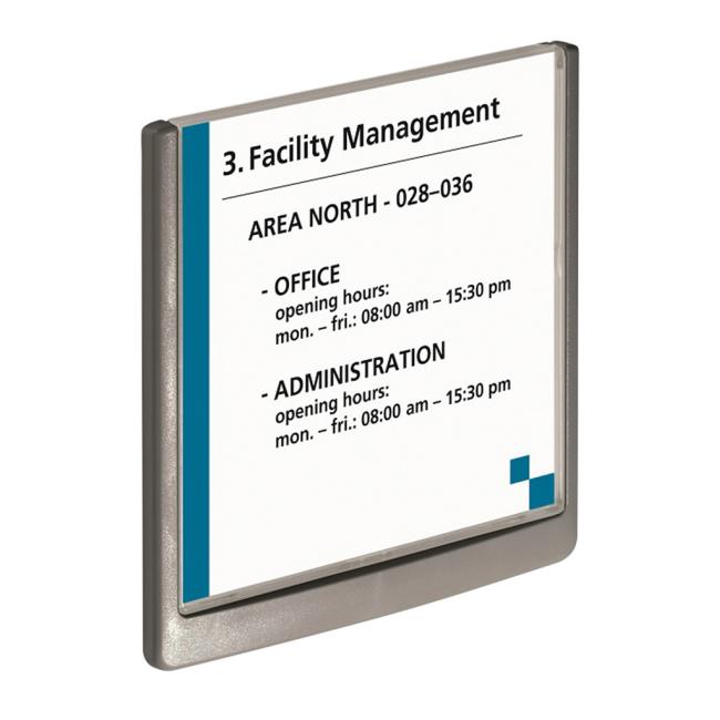 Informační tabulka Click Sign 149x148,5 grafitová