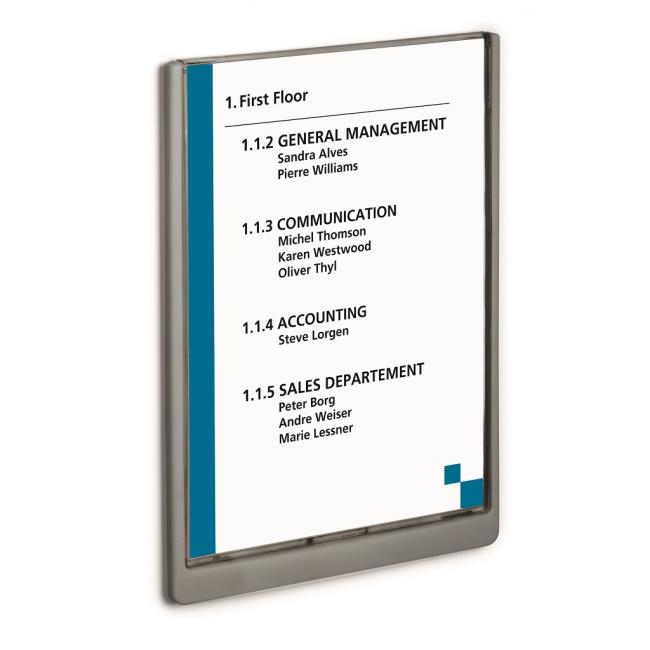 Informační tabulka Click Sign 210x297 grafitová