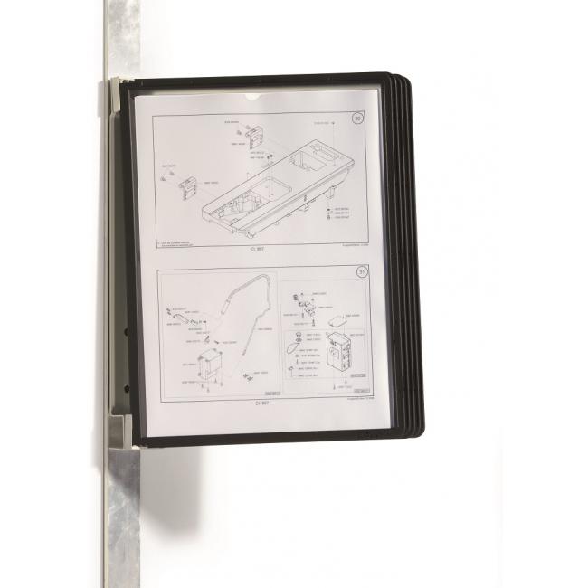 [DU591401] Nástěnný držák magnetický VARIO s 5 panely černý